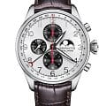 Aerowatch Aerowatch Les Grandes Classiques Chrono Moon Phase Limited Edition 69989 AA04  69989 AA04 механические мужские часы  белый циферблат, браслет кожаный — вид спереди